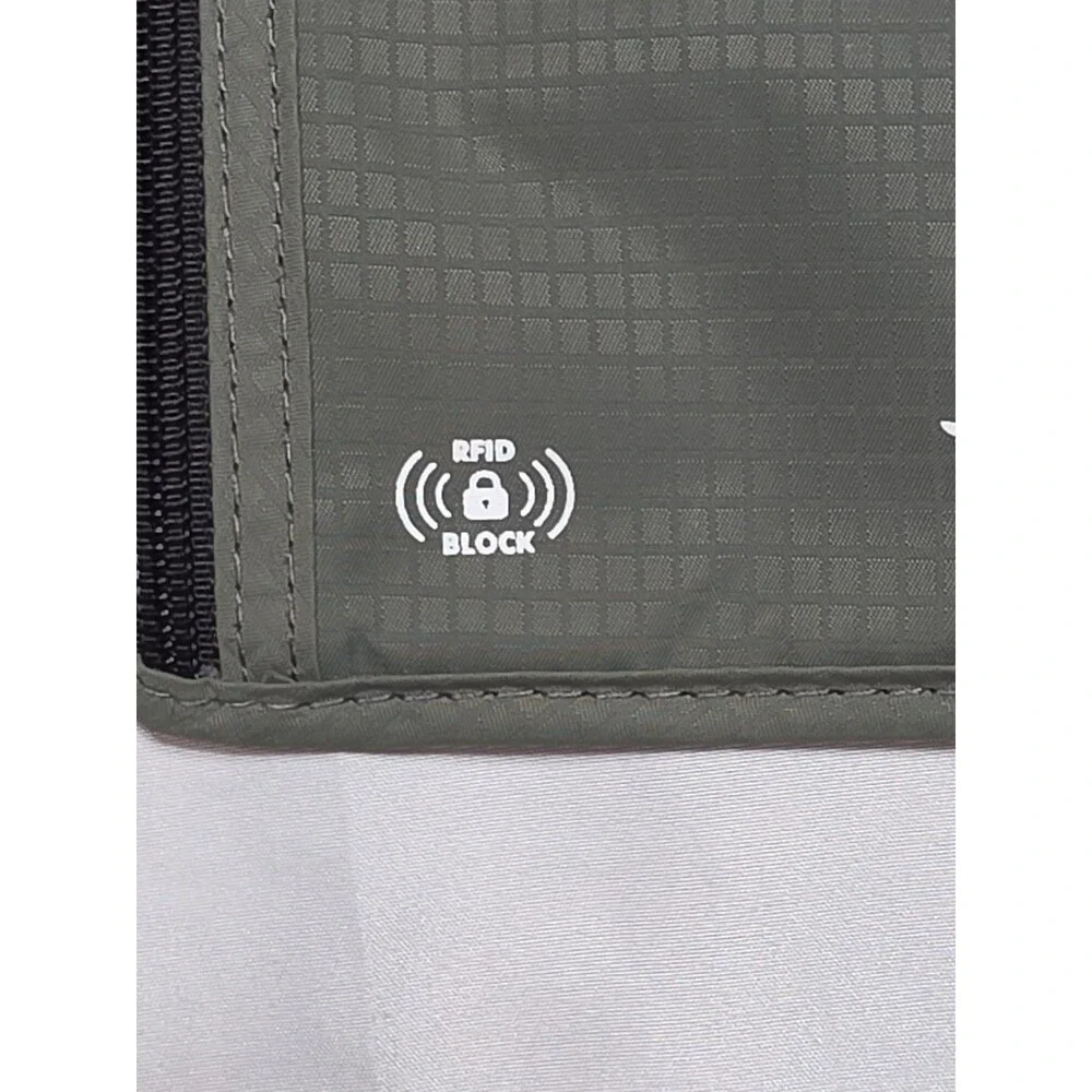 Travel Bag Troiletry Hanging Gray Organizer w/ Hero Travel Passport And Storage.